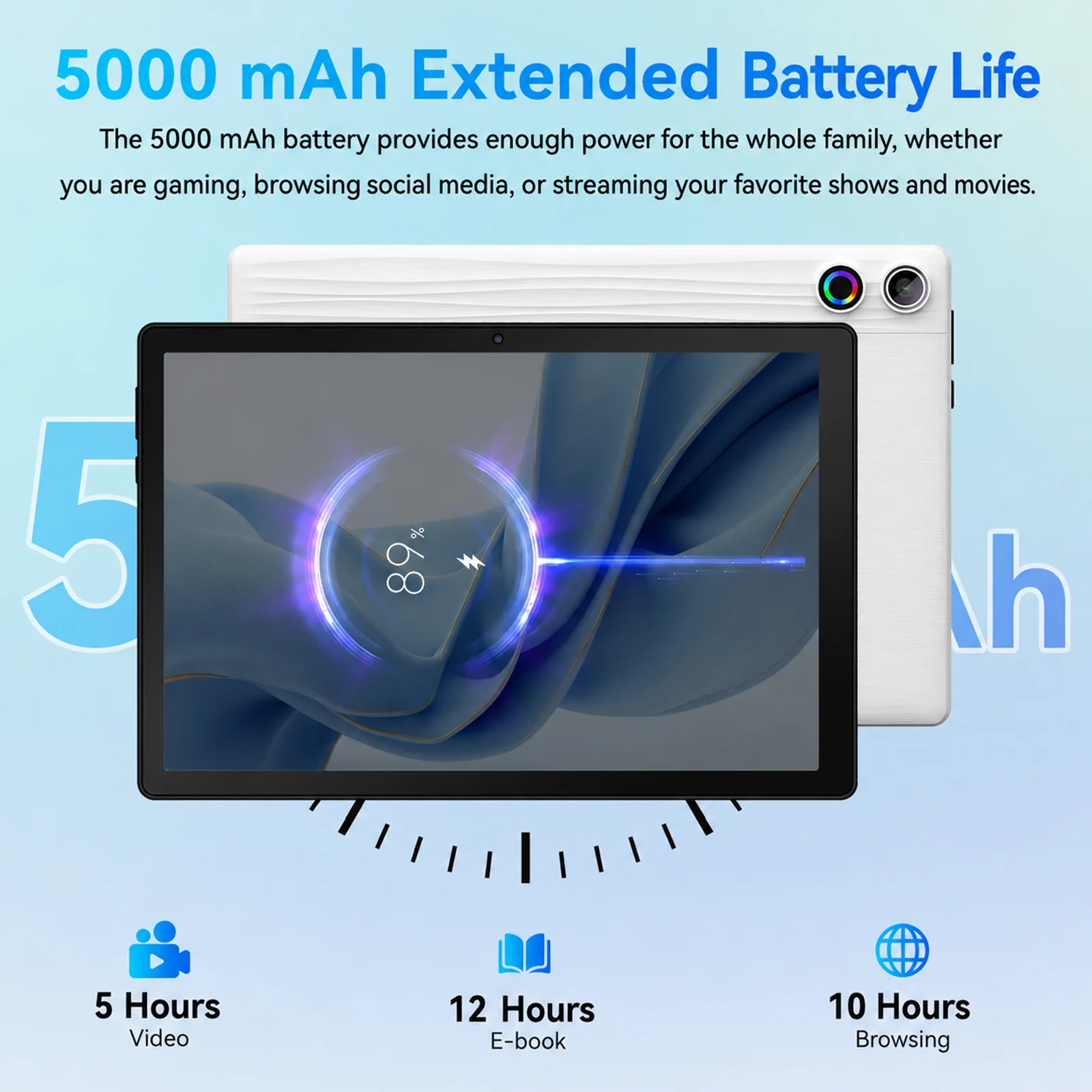 10.1 Inch Android 15 Tablet PC 24GB RAM 64GB ROM Octa Core Tablet with Widevine L1 WiFi Tablet for Students Back to School UK Stock