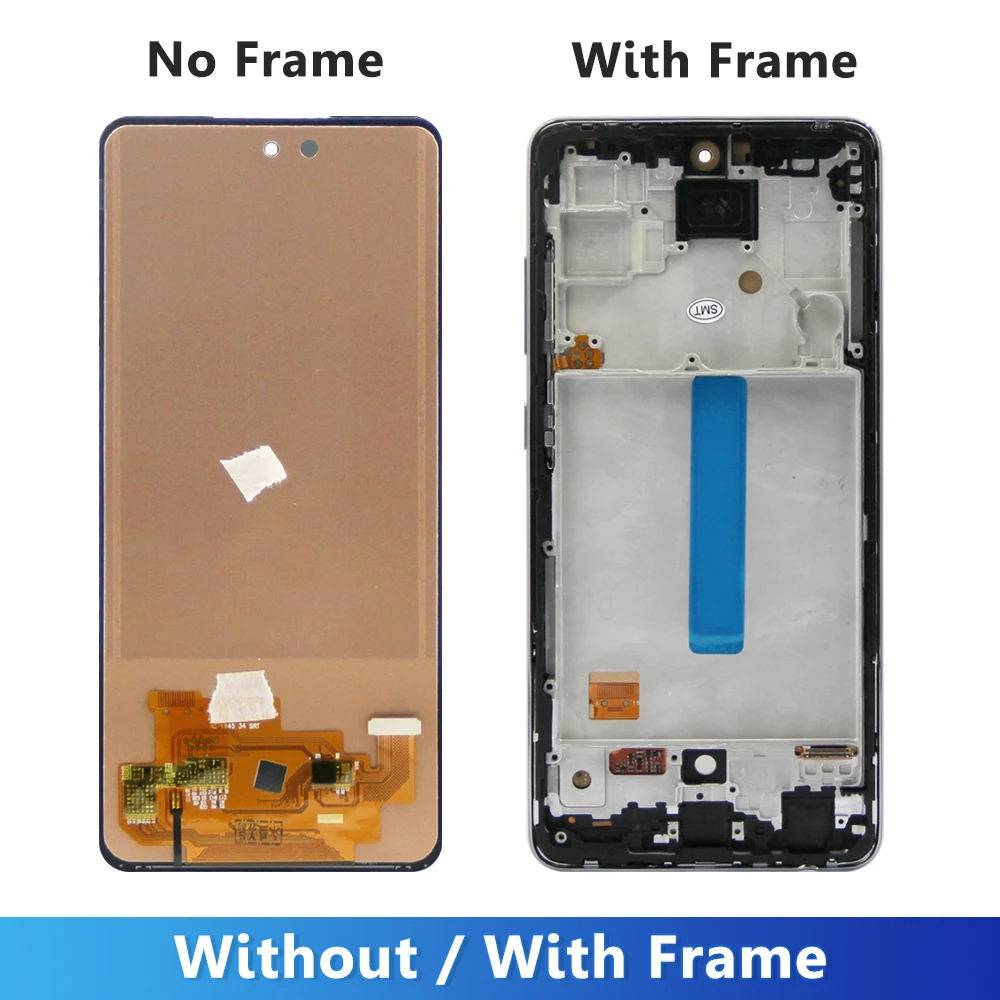 Test Screen for Samsung A52 With Frame, LCD Display for Samsung A52 5G A526 A526B Touch Screen Digital Assembly Replacement