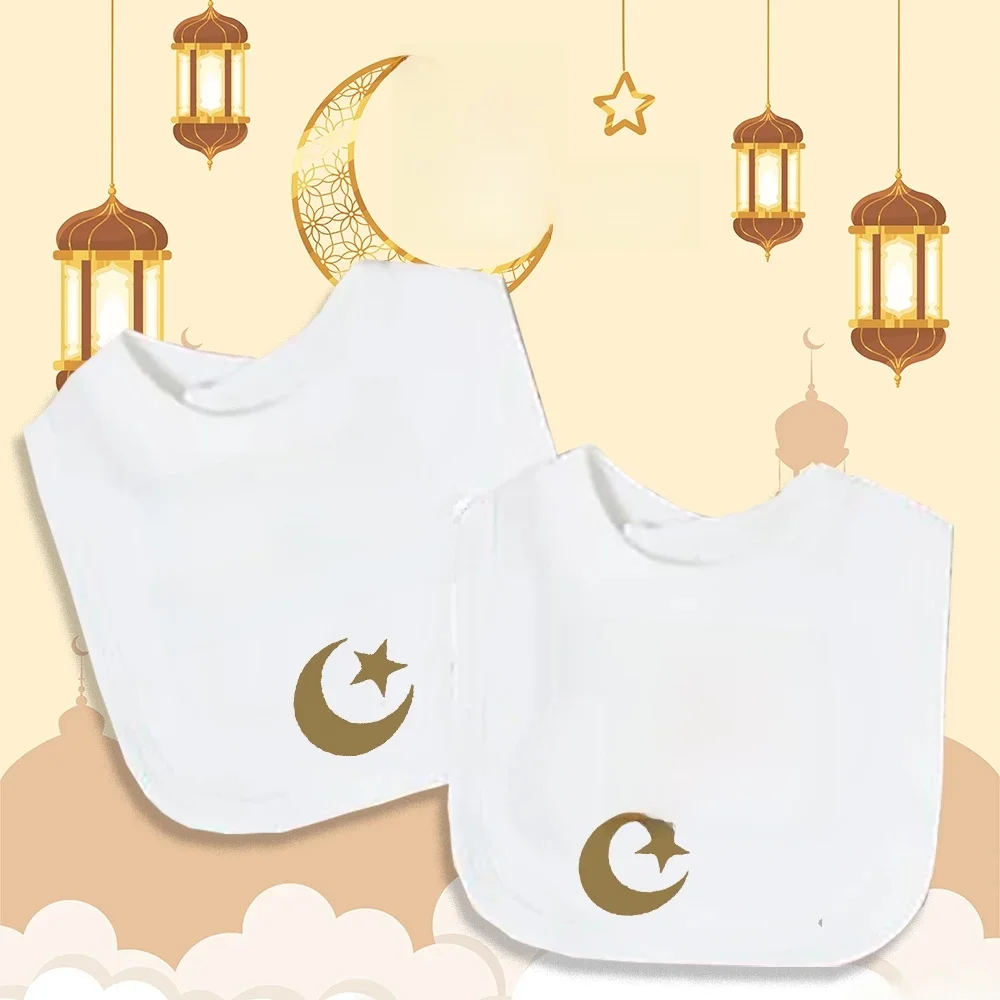 Lune étoile mon premier Ramadan bébé bavoirs garçons filles coton bavoir nouveau-né salive bavoir Eid Mubarak musulman islamique Festival souvenir cadeau