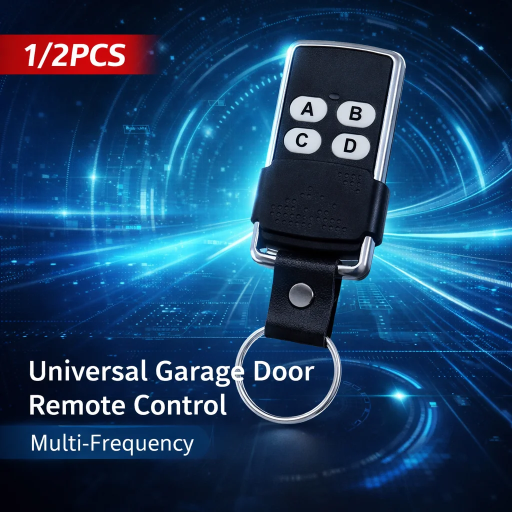 1/2pcs 2025 New Universal Garage Door Remote Control Multi-Frequency Duplicator Clone 280MHz-868MHz433.92MHz Rolling Code