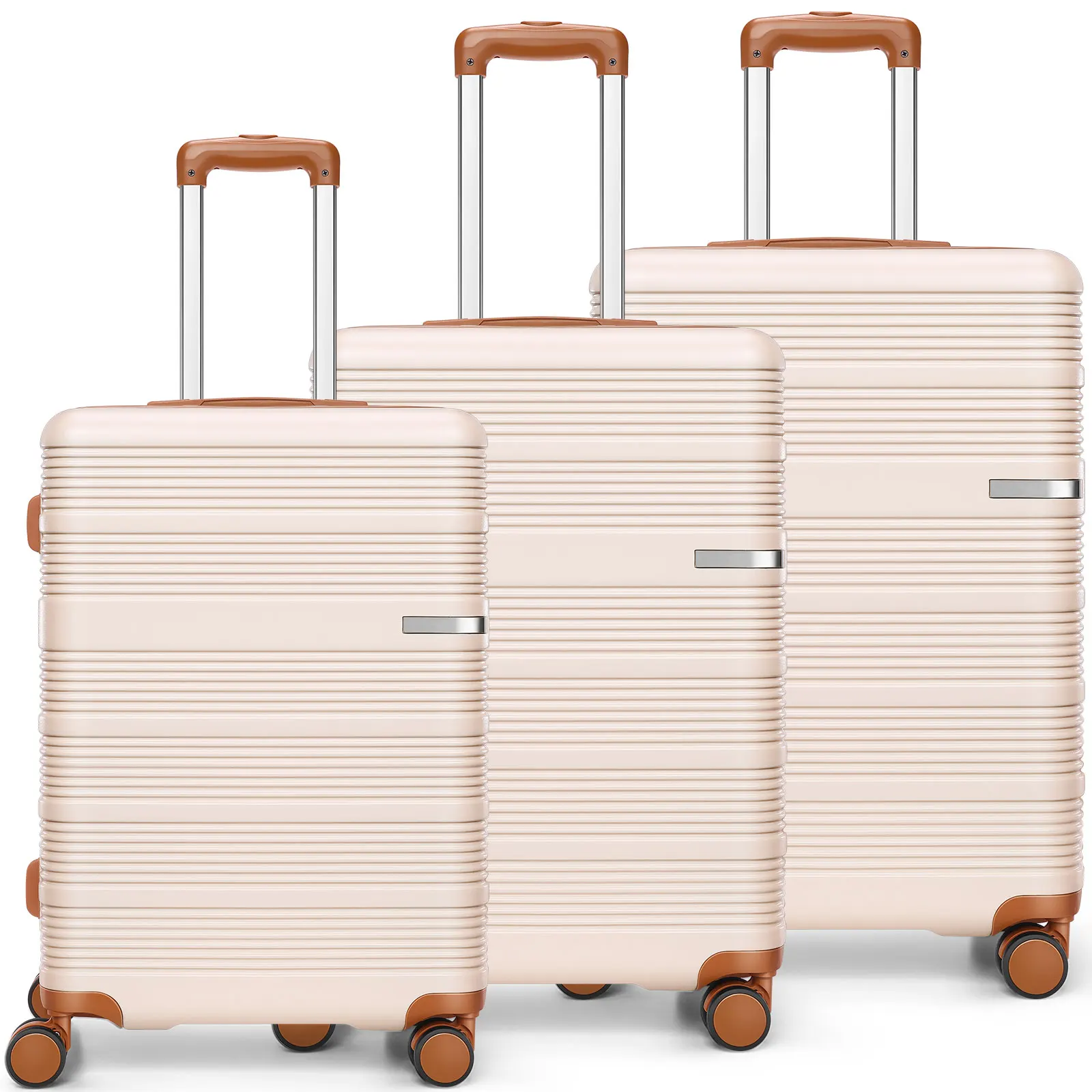 

3pcs Luggage Sets, 20/24/28in Suitcase Hard shell Durable PC+ABS Spinner Wheels TSA Lock Large Capacity,Silent 360° Wheels