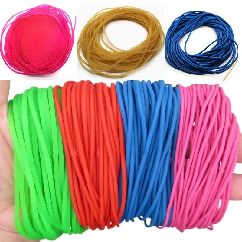 Nieuwe 20M Diameter 1.6 2.0 2.5 2.8 3.0mm Rubber Effen Elastische Rubberen Lijn voor Vissen Traditioneel Niveau Ronde Elastisch Touw voor Mannen - afbeelding 2