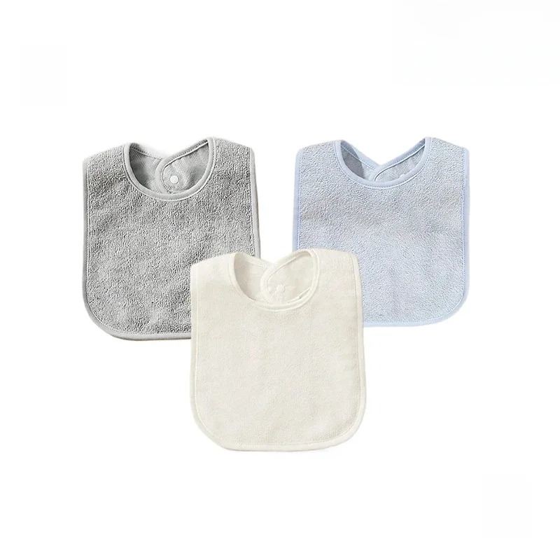 Bavoirs d'alimentation pour bébé fille et garçon, couleur unie, serviette imperméable, Bandanas pour enfants, tissus à roter, 4 pièces/3 pièces