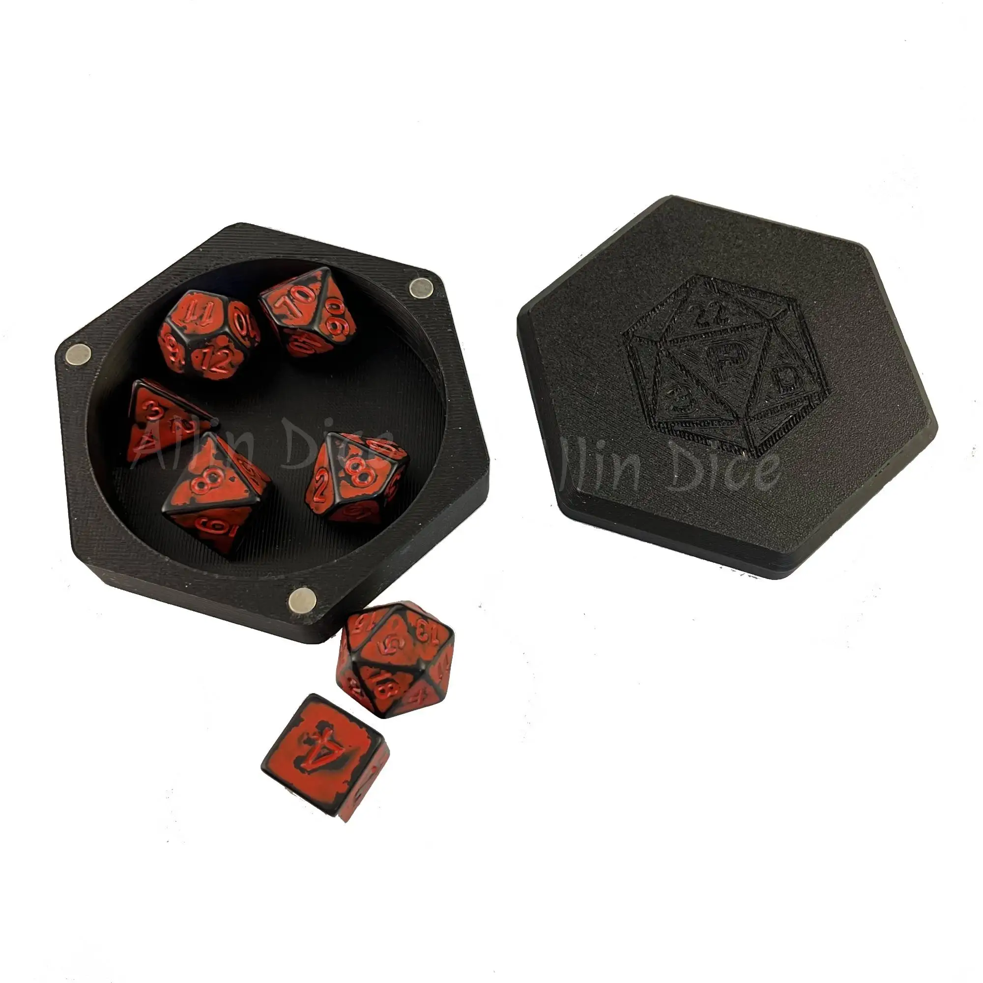 Acrylic Dice box RPG Dice Case for DND Dice Player Portable Resin Dice Box For storage dice RPG Dice