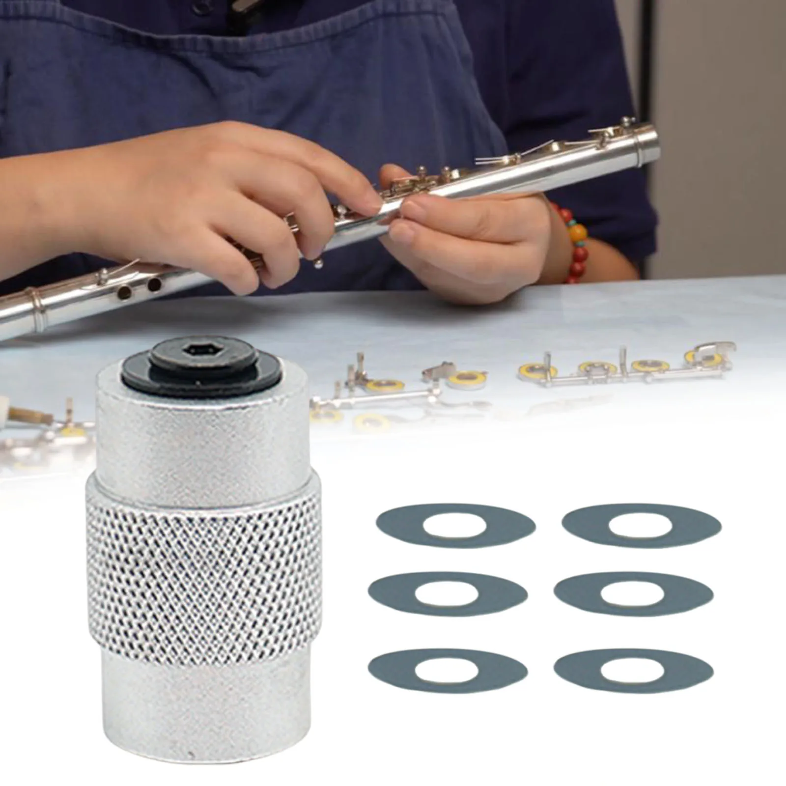 

Flute Sound Hole Grinder Leveling Repair Tool Flute Grinding Tool Musical Instrument Replacement kit for Flute Maintenance