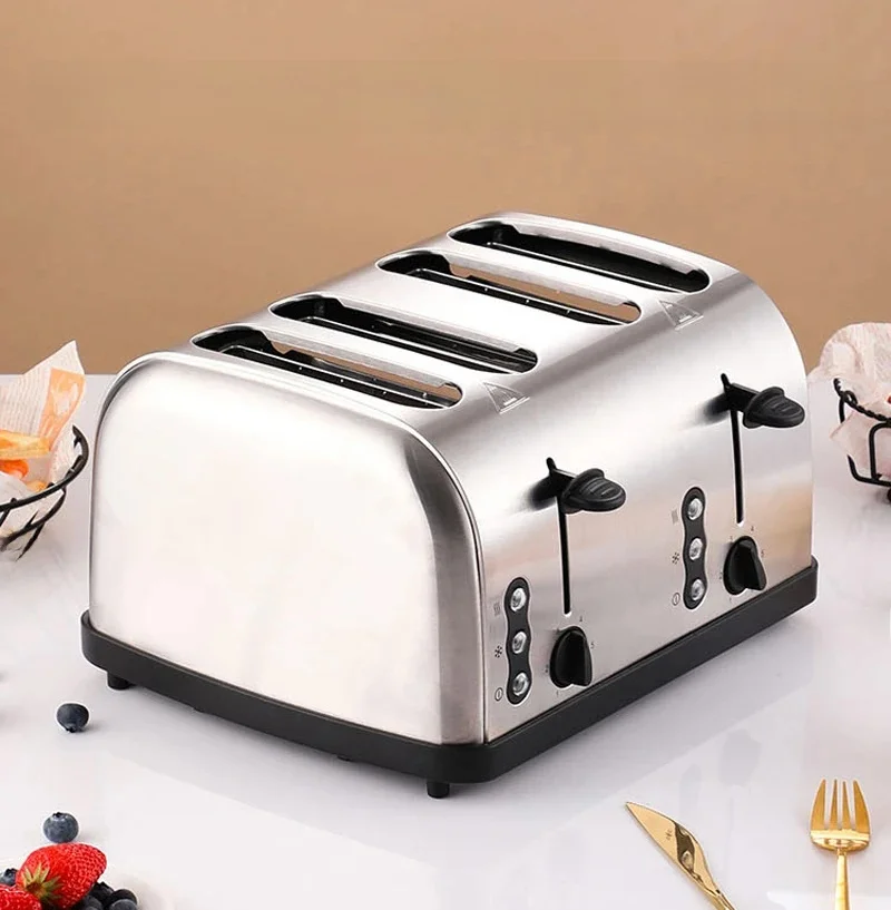 PBOBP Bread Toaster for Sandwiches Waffle Maker Electric Kitchen Double Oven 120V Mini Toaster with Removable Crumb Tray