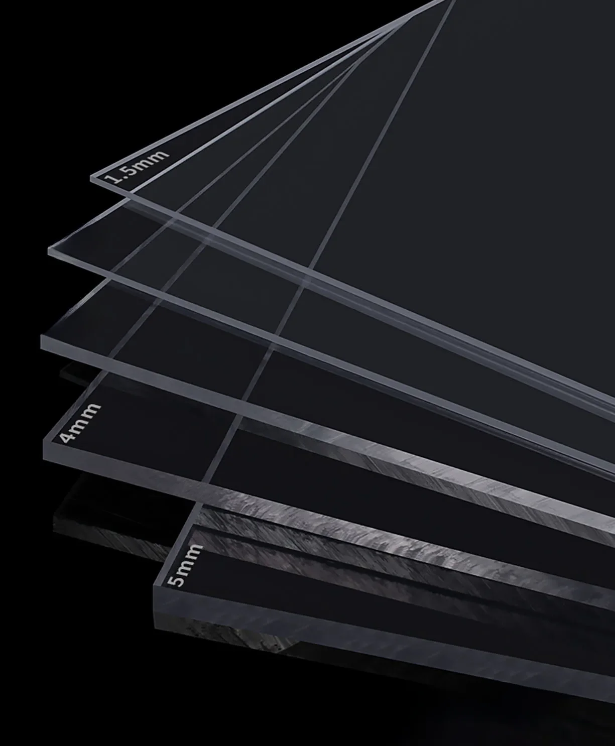 Épaisseur transparente de la plaque mince de feuille de plastique dur de panneau de PVC 0.3mm-2mm