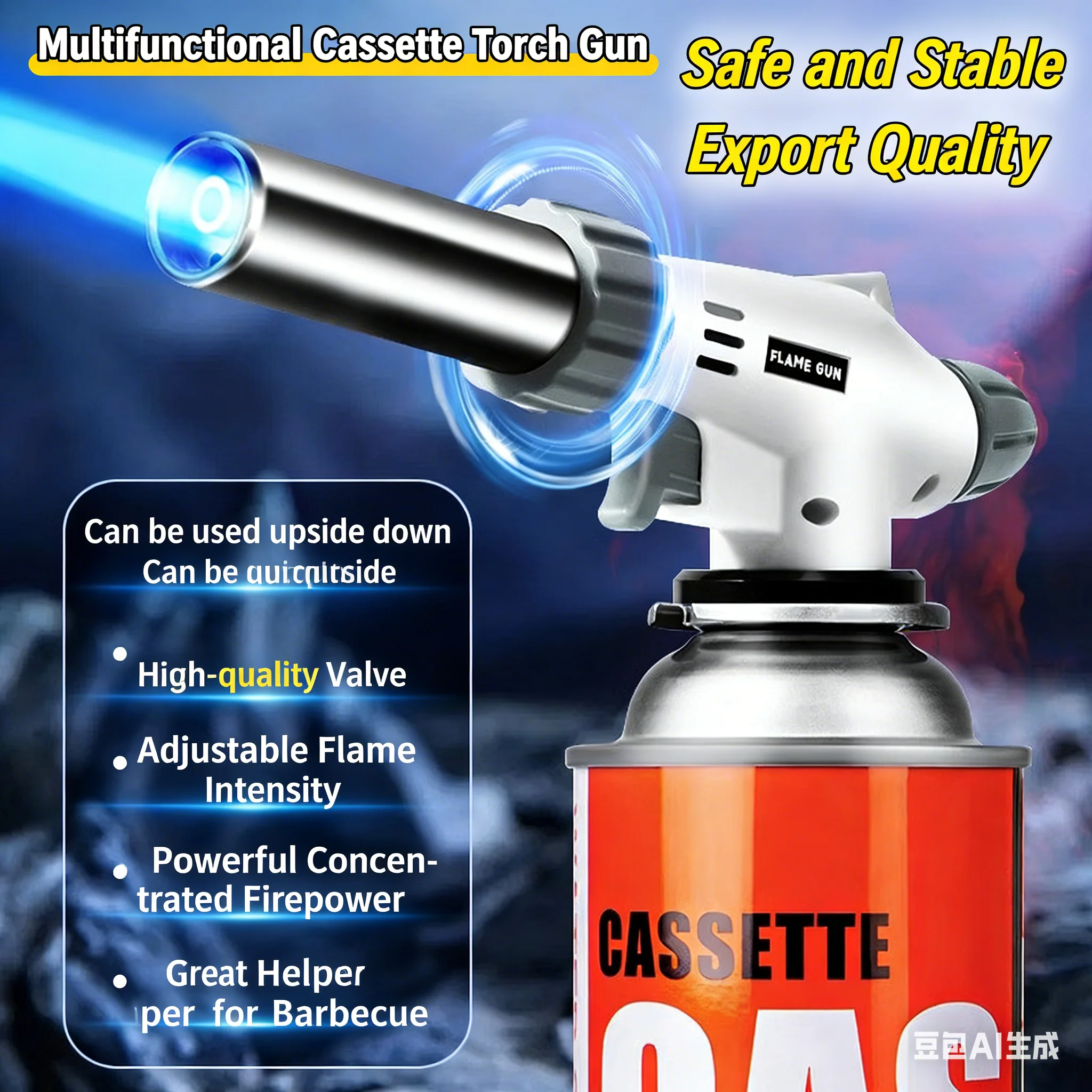 Antorcha de butano portátil, a prueba de viento, pequeña, de metal, para soldar, quemar pelo de cerdo en casa, encendido de barbacoas al aire libre