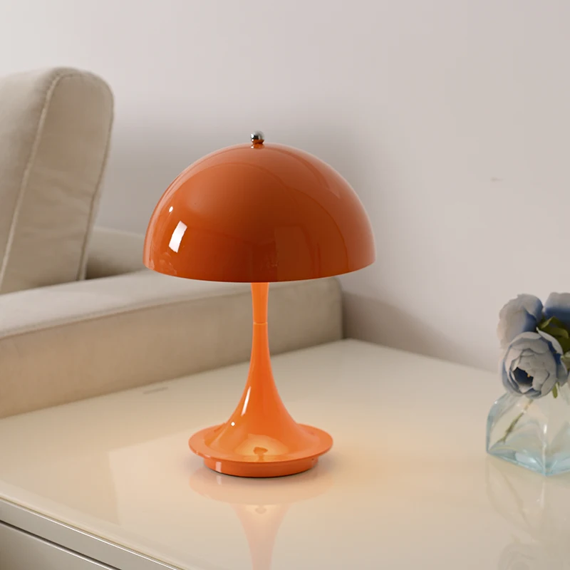 Cogumelo LED Table Lamp, pequeno, portátil, carregamento USB, regulável, Mood Light, quarto, lâmpada de cabeceira