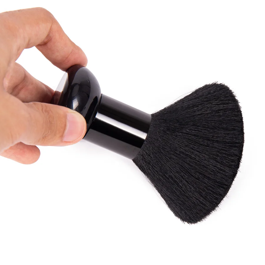 Hairdressing Neck Face Duster Hair Sweeping Brush Professional Black Beard Brush Duster Hairstyling Tools Haircut Accessories