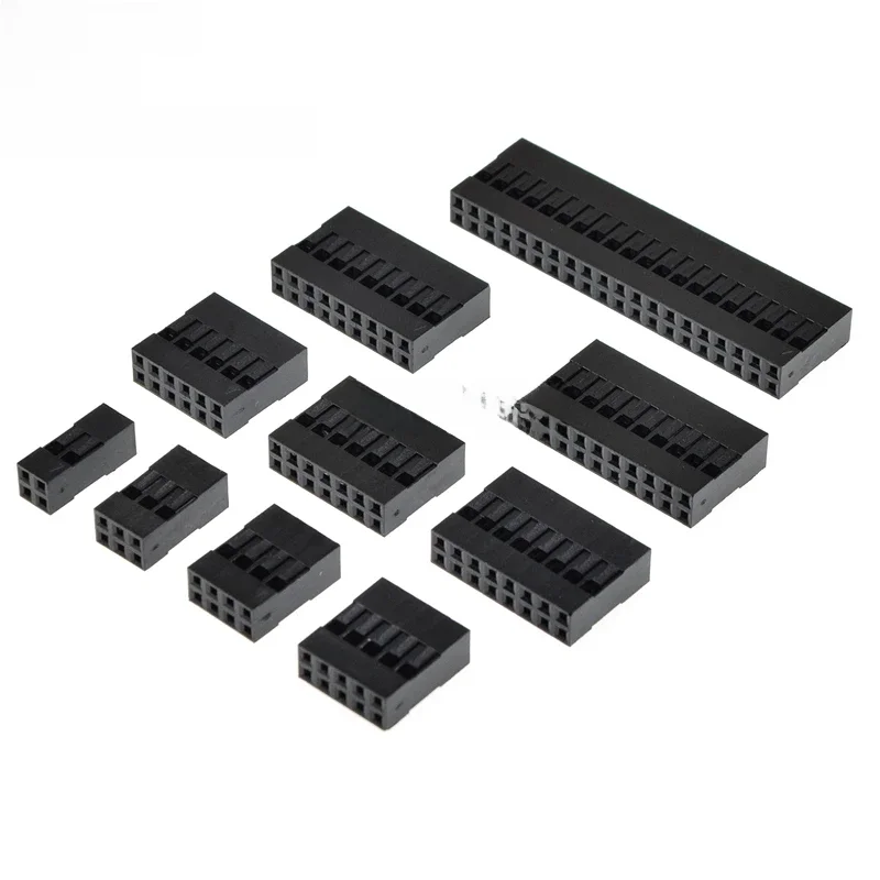 20 sztuk dwurzędowe złącze dupont header 2.54MM skok męski żeński kabel rozruchowy wtyczka przewodu obudowa 2*2/3/4/5/6/7/8/9/10 pin — zdjęcie 2