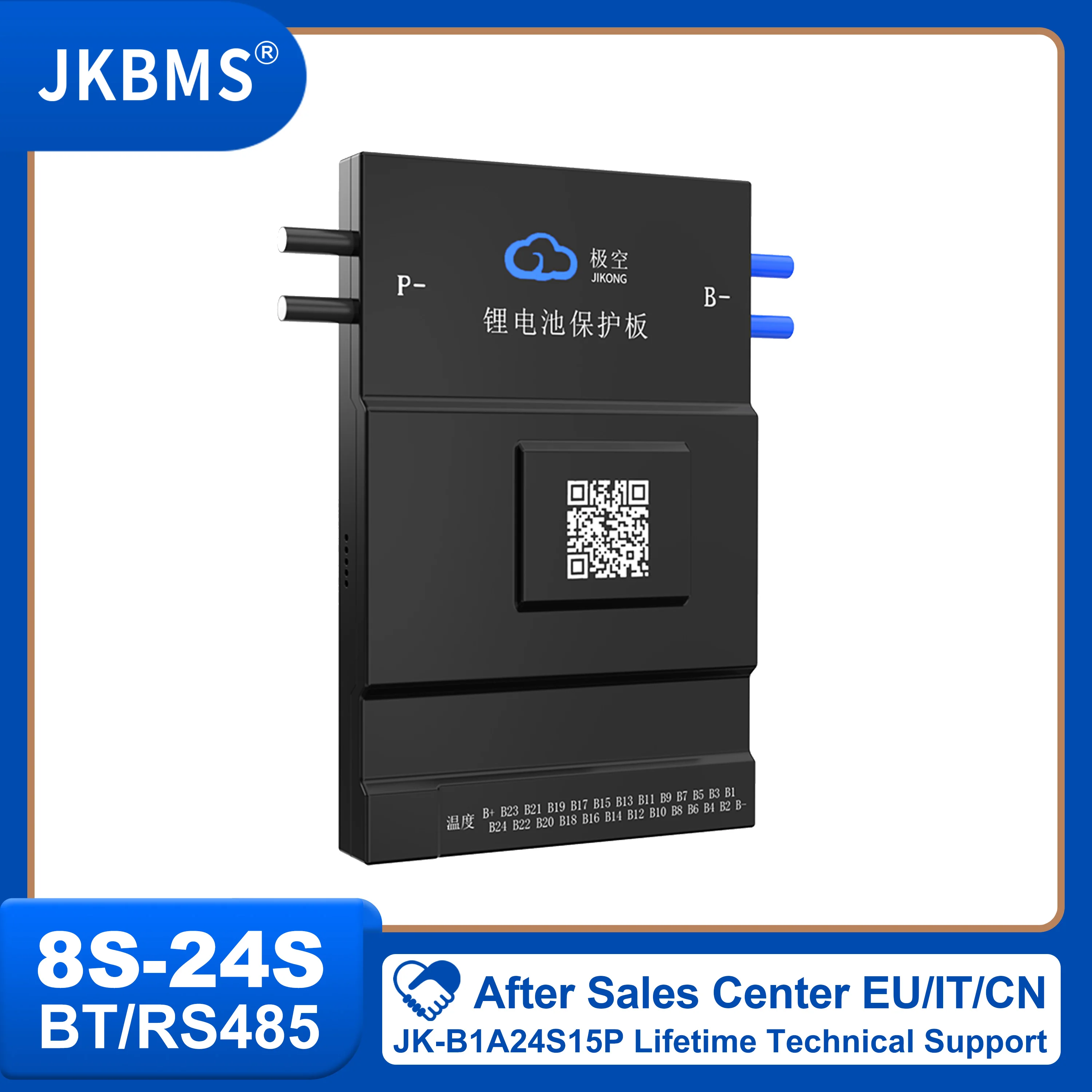 JKBMS B1A24S15P SAMRT BMS 150AH 8S 10S 12S 13S 14S 15S 16S 20S 21S 24S, Carte d'Équilibre Active, Eddie Ion Lifepo4 Lto Batterie