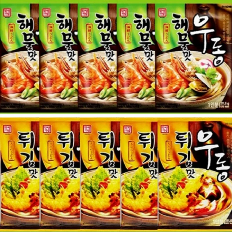 Halung المأكولات البحرية بنكهة udon ، udon المقلية بنكهة ، 5 أكياس