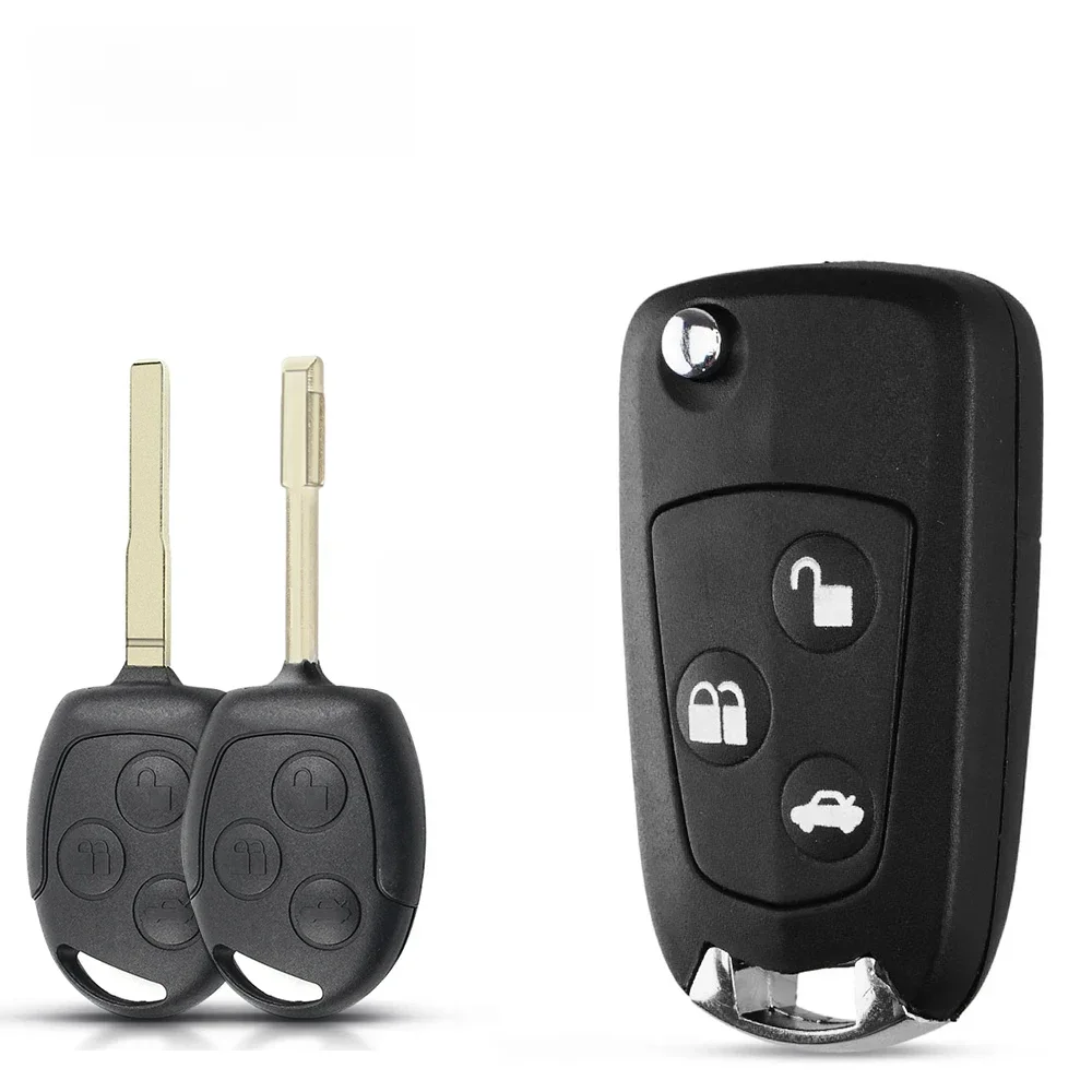 KEYYOU – clé de voiture Version modifiée, pour Ford Mondeo Focus 2 3 Festiva Fiesta Transit, étui à distance avec lame FO21 HU101