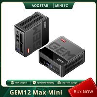 AOOSTAR GEM12 Max Mini PC Barebone (No RAM No SSD), AMD Ryzen 7 8745HS 8 Core Max 4.9GHz, Dual 2.5G LAN, WiFi 6, Bluetooth 5.2