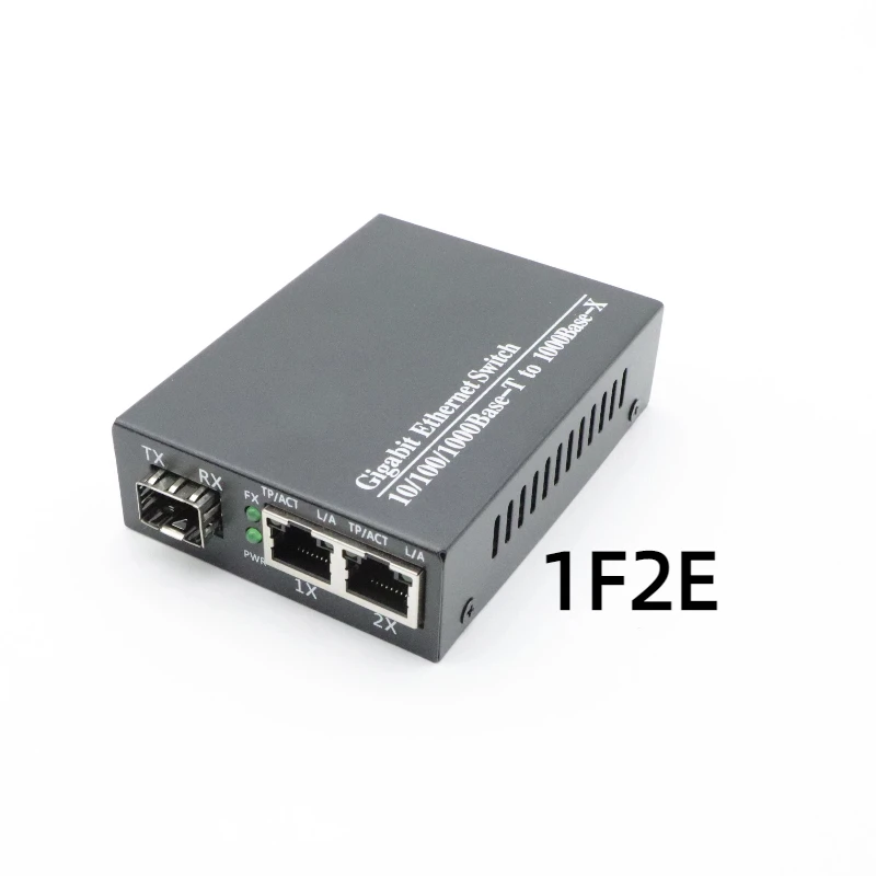 Gigabit Multimedia Fiber Converter 10/100/1000 Mbps RJ45 Ethernet Ports1F1E 1F2E 2F4E Gigabit Switch Media Fiber Optic Converter