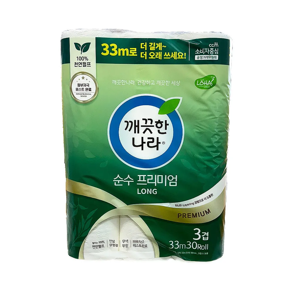 Clean country Pure Premium 33m 30 roll toilet