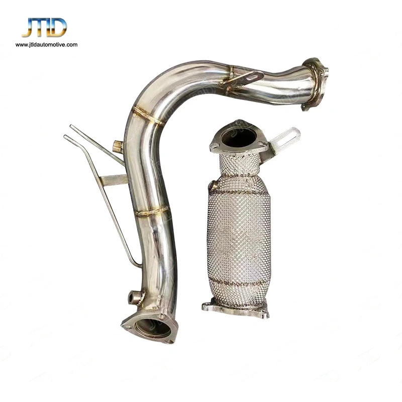 

JTLD SS304 Stainless Steel Performance Exhaust Catless Downpipe For Audi A5 B9 Down Pipes With Heat Shield