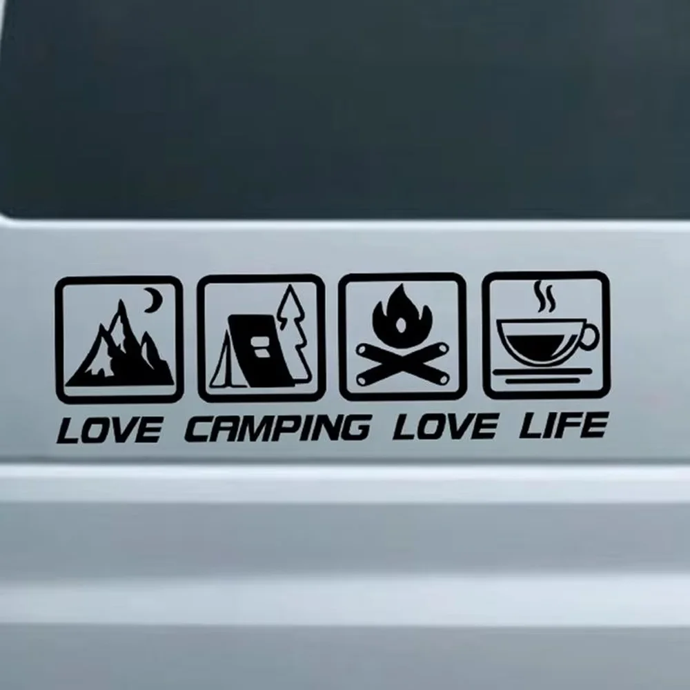 Car Stickers Vinyl Graphics Decals for Peugeot Boxer 2006-2021 CANPING LOVE LIFE Camping Transporter Motorhome Caravan Decal
