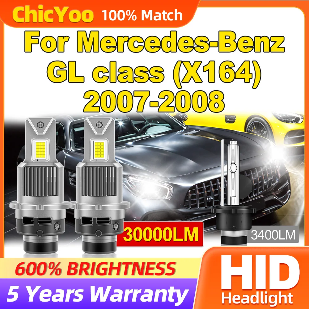 

30000LM HID Xenon Headlight Bulbs 300W High Power LED Car Lights 12V 6000K White For Mercedes-Benz GL class (X164) 2007 2008