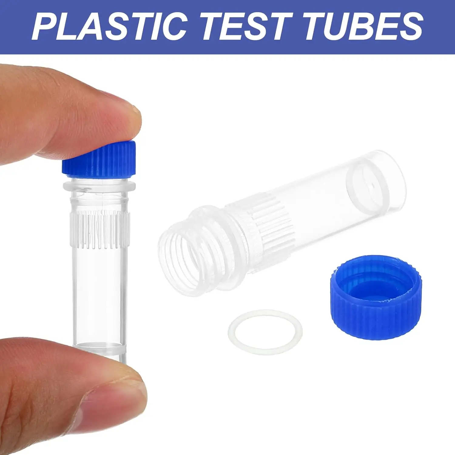 Labor-Gefrierröhrchen, Reagenzgläser 10ml/5ml/2ml/1ml, Kunststoff-Gefrierröhrchen, Kryovial mit Silikondichtung, 50 Stück/100 Stück – Detail 11