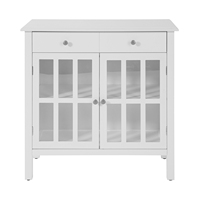 SoBuy FSB23-W Kitchen wardrobe with Drawer and 2 Doors Dresser Sideboard with Adjustable Shelves Level Hallway wardrobe Side wardrobe