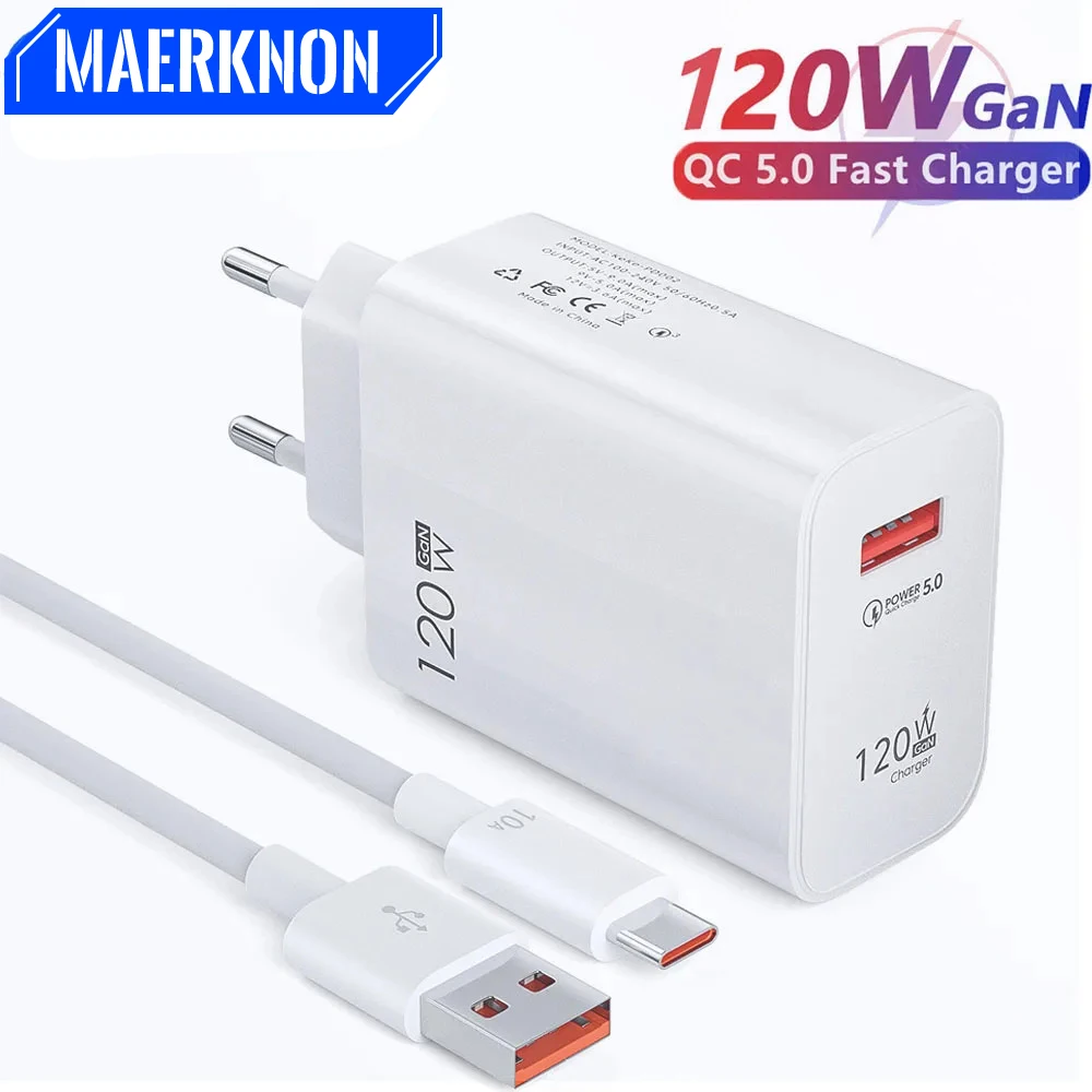 120W USB Charger Power Adapter Fast Charging 6A Type C Cable For Samsung Xiaomi iPhone15 16 Quick Charge 3.0 Chargeur USB C Cord