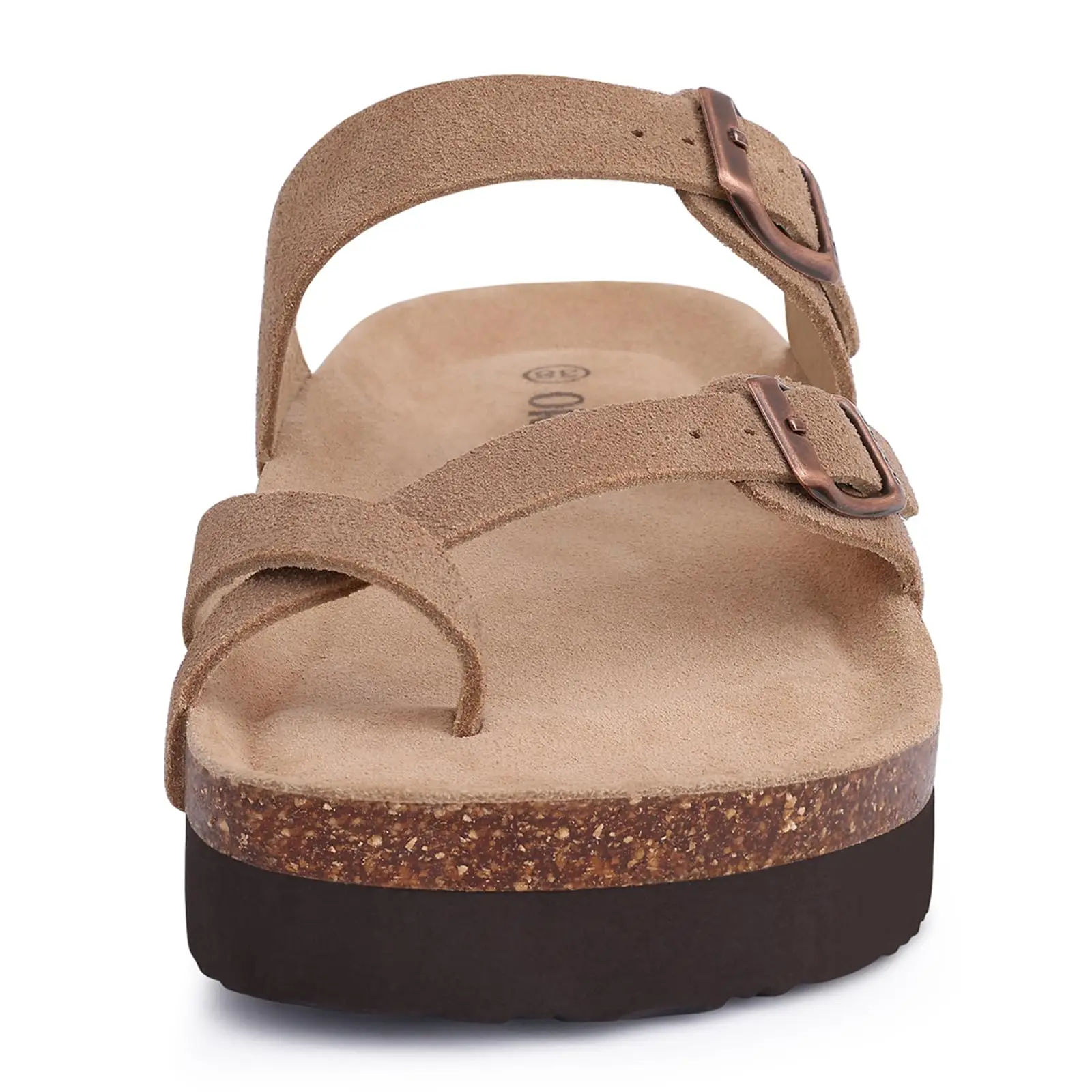 Comwarm-Zapatillas de corcho suave para mujer, zuecos de plataforma clásicos, Sandalias planas de Punta abierta, zapatos de playa sin cordones a la moda