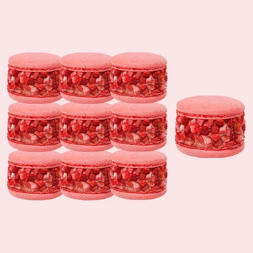 [기간할인] 프리미엄 수제 뚱카롱 10구 세트 리얼딸기