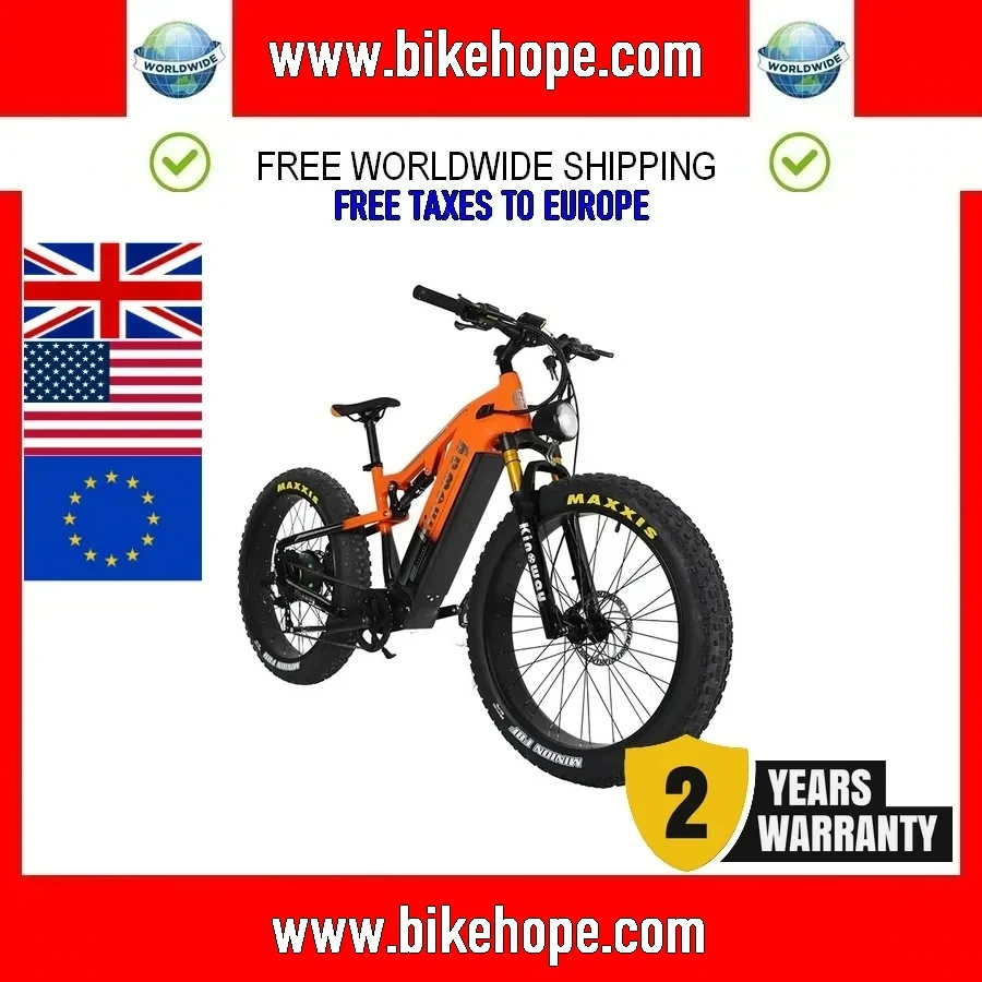 

2024 New Model 1500W Motor,48V20AH Battery, 26 Inch Fat Tires, Hydraulic Brakes, 9-speed Mountain Off-Road Snow Electric Bike