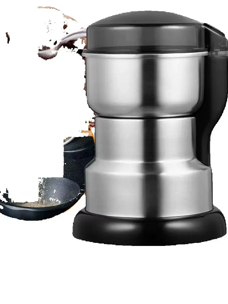 Elektrische Kaffeemühle, Multifunktions-Getreidemühle für Kaffeebohnen, Nüsse, Gewürze, Trockenkräuter mit scharfen Edelstahlklingen, kompakte elektrische Haushaltsmühle