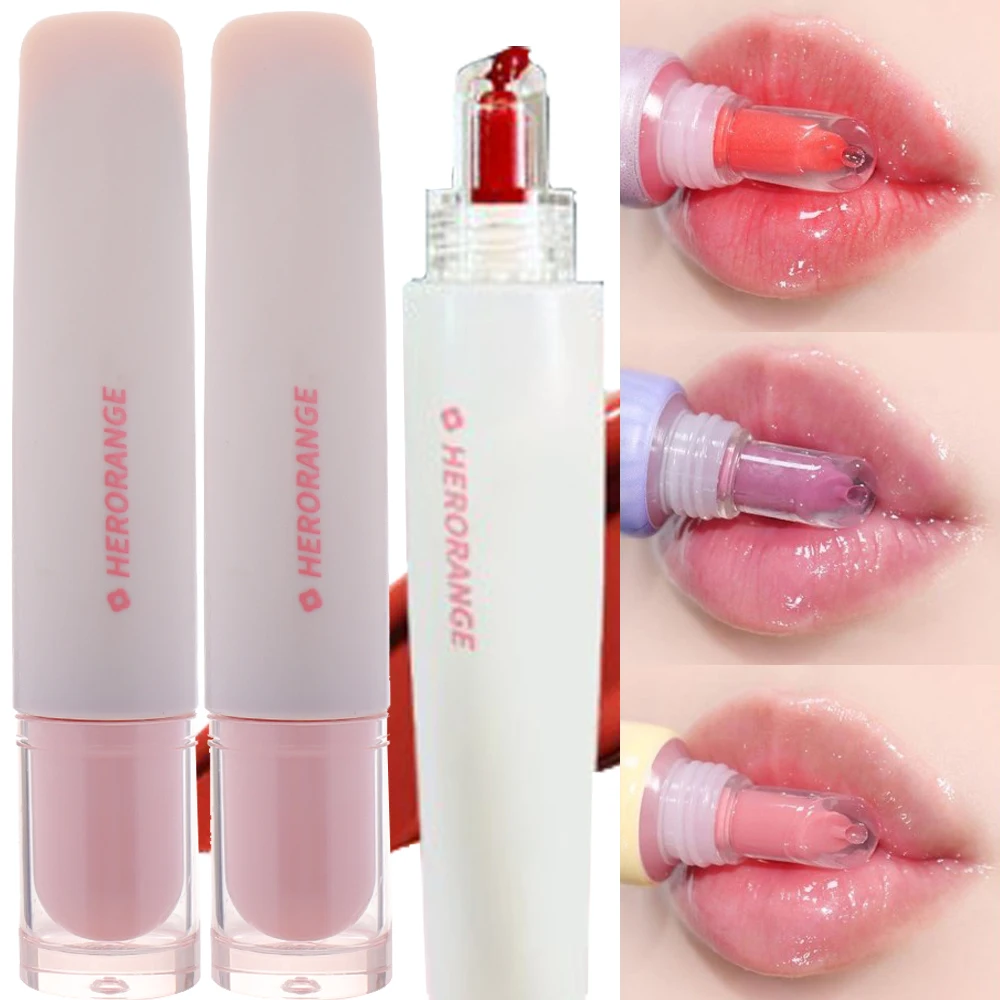 Impermeável espelho de água Lip Gloss tubos, de longa duração, Clear Lip Tint Gel, hidratante, hidratante lábios, Plumper cosméticos batons