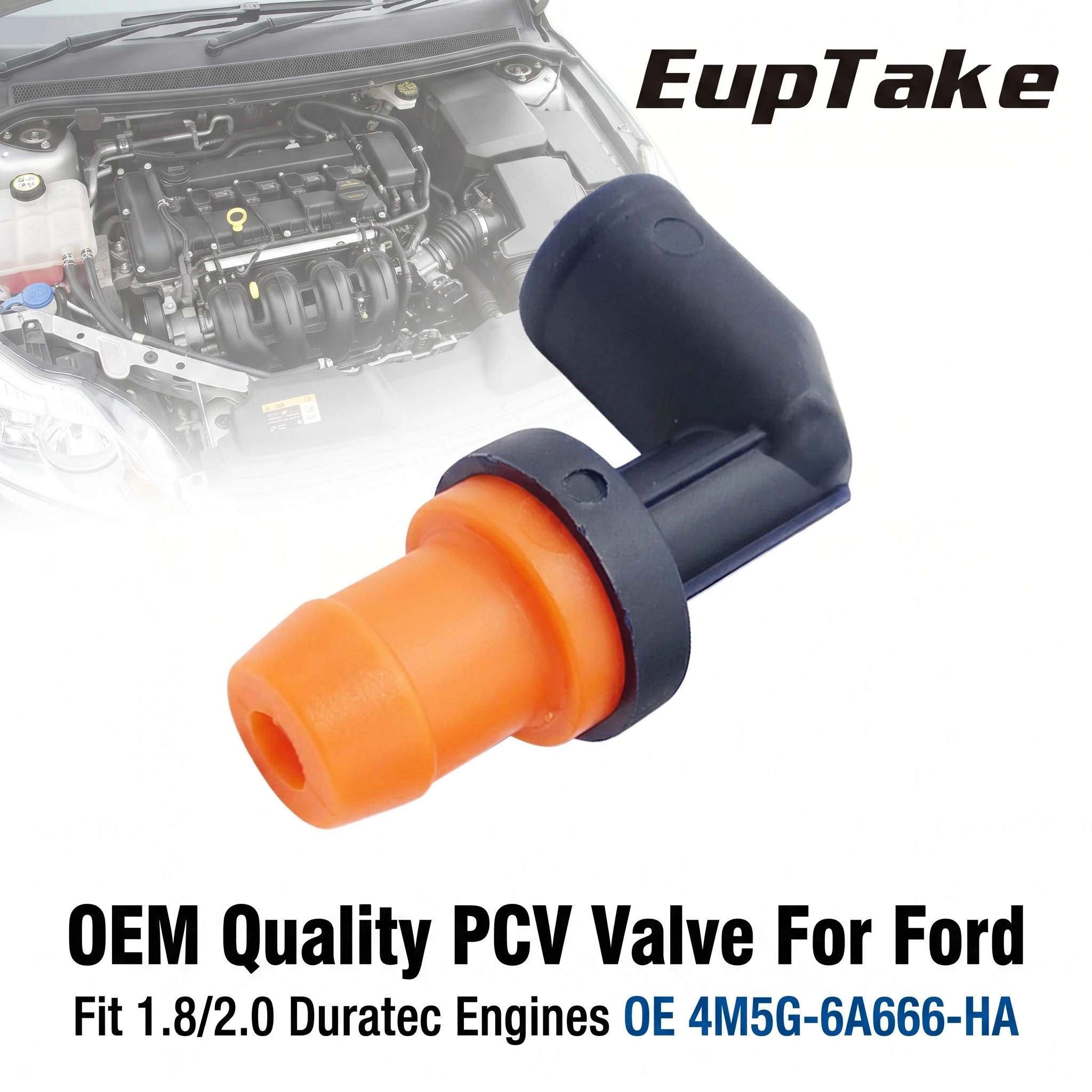 Válvula de ventilación del cárter de aceite PCV 4M5G-6A666-HA 1251743 para Ford Focus MK2 Mondeo IV Fiesta C-MAX S-MAX Galaxy 1.8 2.0 Duratec