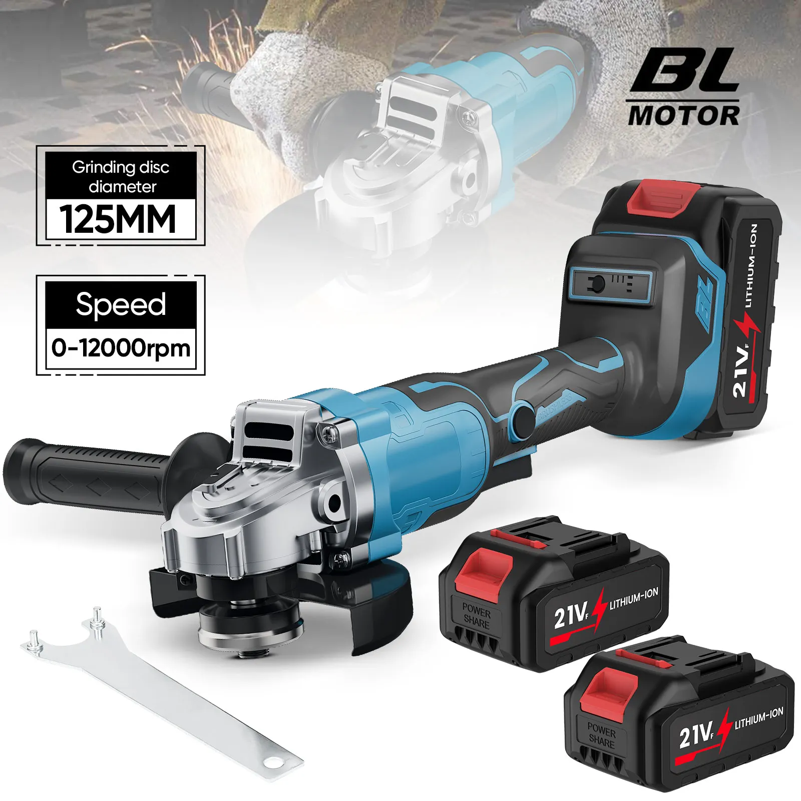 125 millimetri 3 Marce Brushless Smerigliatrice Angolare Cordless Rettifica Lucidatura Macchina Da Taglio Utensili Elettrici Per Makita 18V Batteria Spille