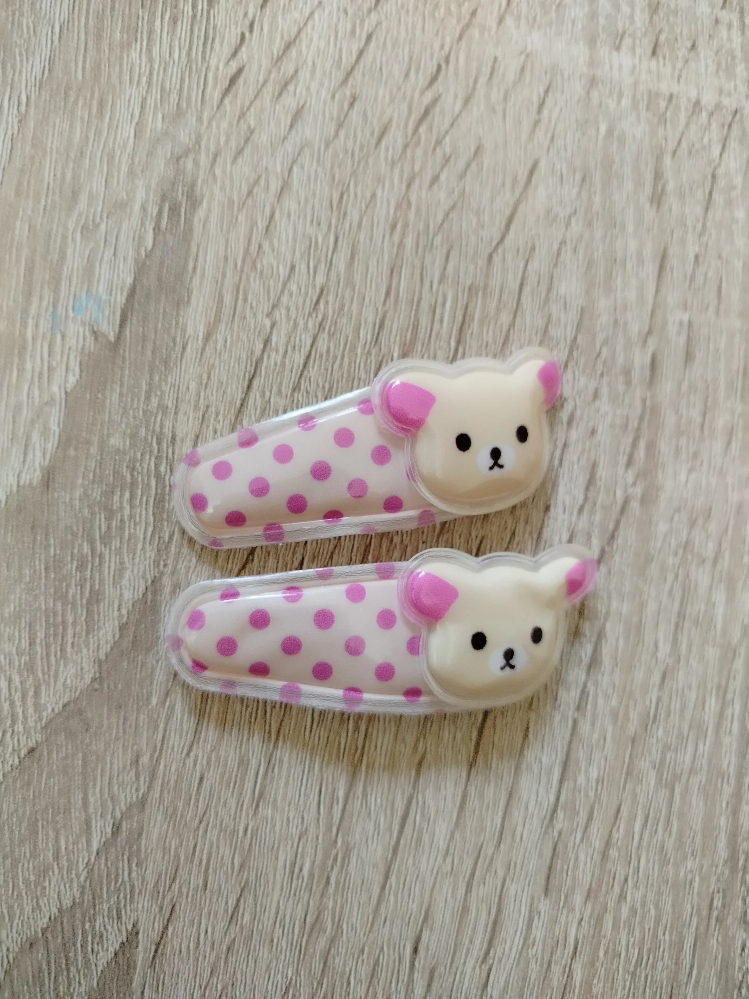 2PCS Kawaii Cartoon Rilakkuma Bangs Side Clip Cute Wave Point BB Hair Clip Sweet Versatile Hairpin Hair Decoration Birthday Gift photo review