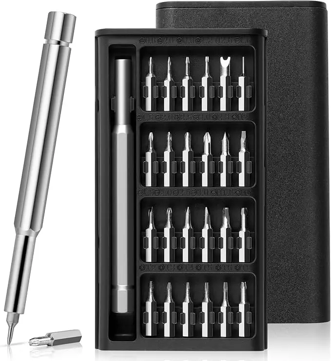 24-in-1 Small Precision Screwdriver Set, Professional Magnetic Mini Repair Tool Kit for Phone, Computer, Watch, Laptop, Macbook, Ring Doorbell, Eyeglass, Electronic, [Bearing Steel] Screw Driver