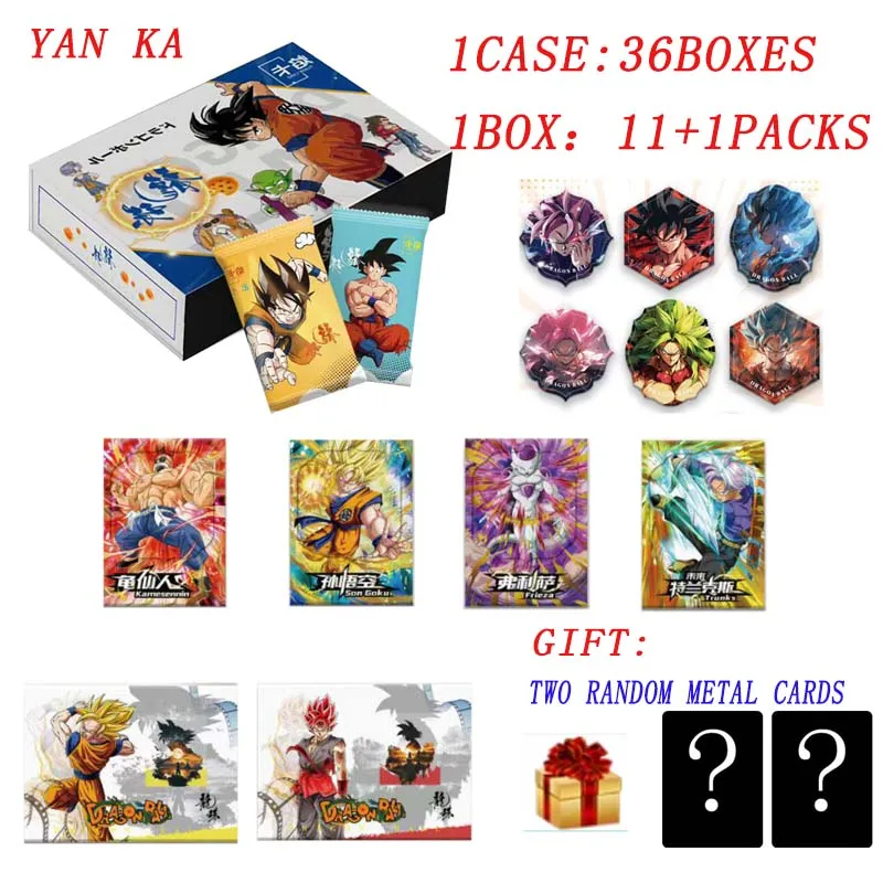 

Yanka, оптовая продажа, коллекционные карты Dragon Ball, коробка-бустер, мужская карточка God, 1 чехол, игровые коллекционные карточки