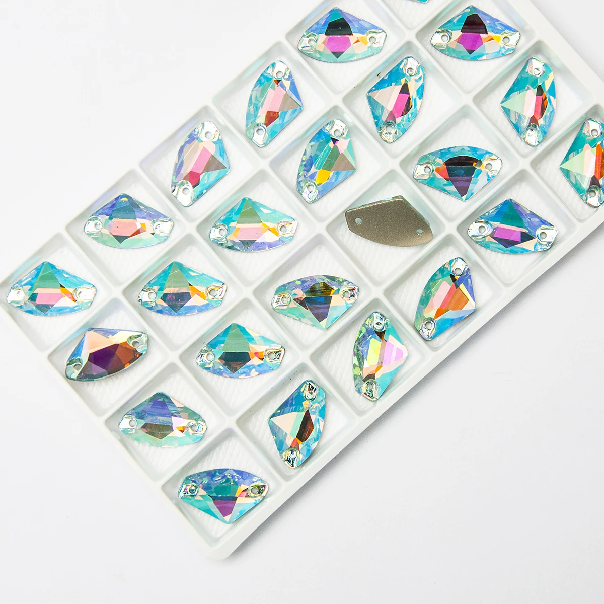 YANRUO 3256 Galactic 9x14mm AB-beschichtete Aufnähsteine 96 Stück DIY Trikot-Edelsteine für Handarbeiten, Applikationen und Kleiderherstellung – Detail 10