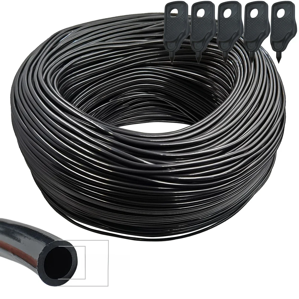 WUJIE 5-100M ogród 3/5mm wąż do podlewania 1/8 ''rura PVC z mikrootworami zraszacz do nawadniania z dziurkaczem do szklarni balkonowych — zdjęcie 2