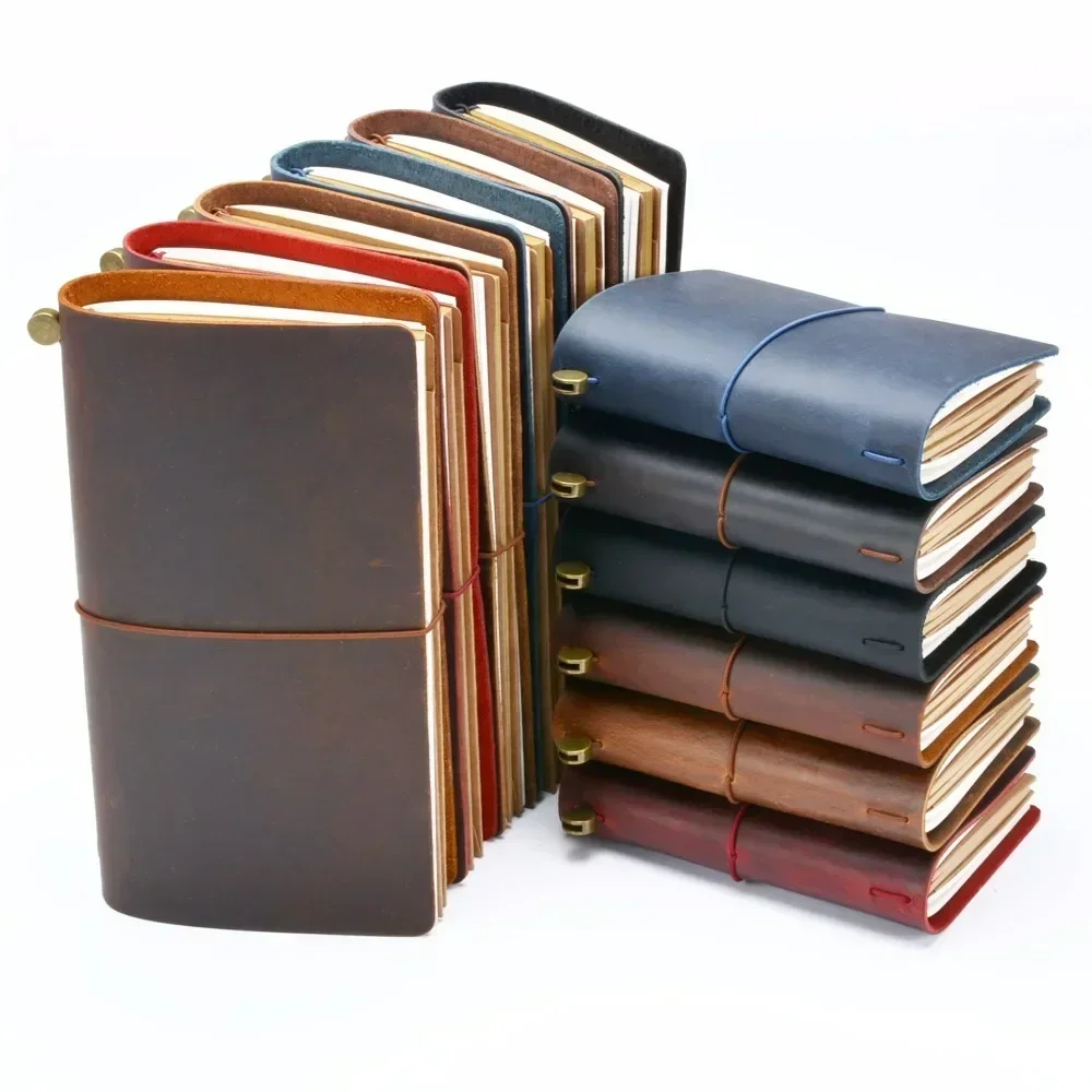 Moterm Heißer Verkauf 100% Echtes Leder Notebook Handgemachte Vintage Rindsleder Tagebuch Journal Sketch Planer TN Reise Notebook Abdeckung