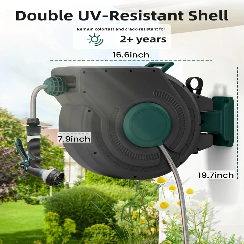 

Automatic pipe retractor The automatic water recovery device is suitableretractable hose reel water hose reel for gardens