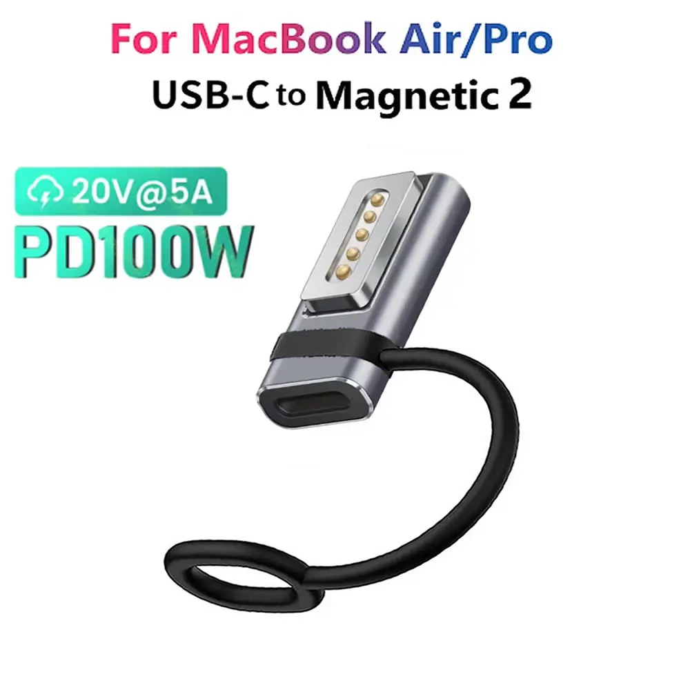 Magnetyczny adapter PD USB typu C do Magsafe 1 2 MacBook Air Pro Wskaźnik LED Szybkie ładowanie Magnetyczna wtyczka Konwerter