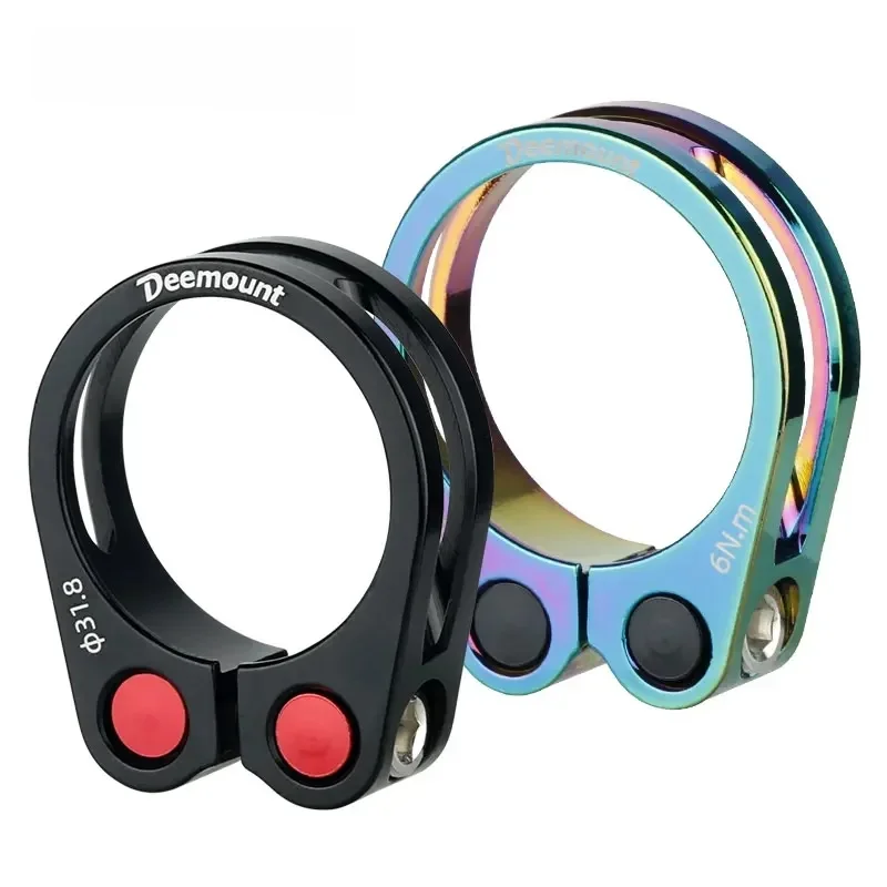 AliExpress DEEMOUNT Road Bike Seatpost Clamp 31.8/34.9mm Quick Release Aluminum AlloyMountain Bicycle Seatpost Cutout Light Weight Fastener