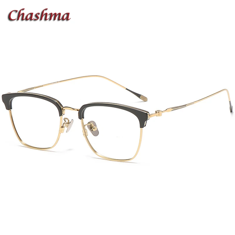 

Chashma Man Fashion Pure Titanium Prescription Glasses Frame Elegant Women Optical Eyewear Lightweight Spectacles