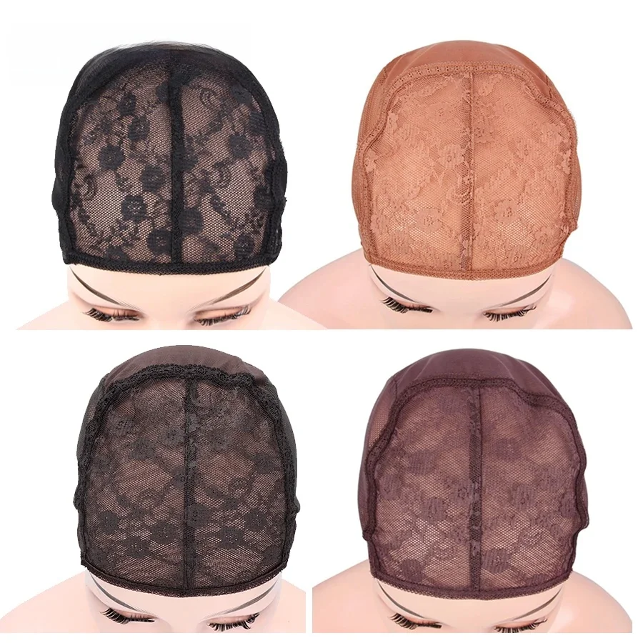 Plussign Best Easy Cap 5Pcs/Lot Czapka z peruką do splotu Brązowa koronkowa czapka z peruką Siatki do tkania włosów Podwójna koronkowa siatka do tworzenia peruk — zdjęcie 2