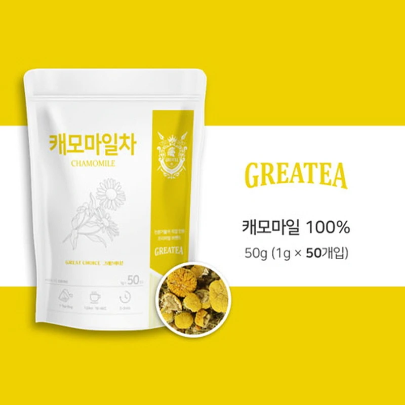 Greatea 그래이티 캐모마일 카모마일 차 50티백