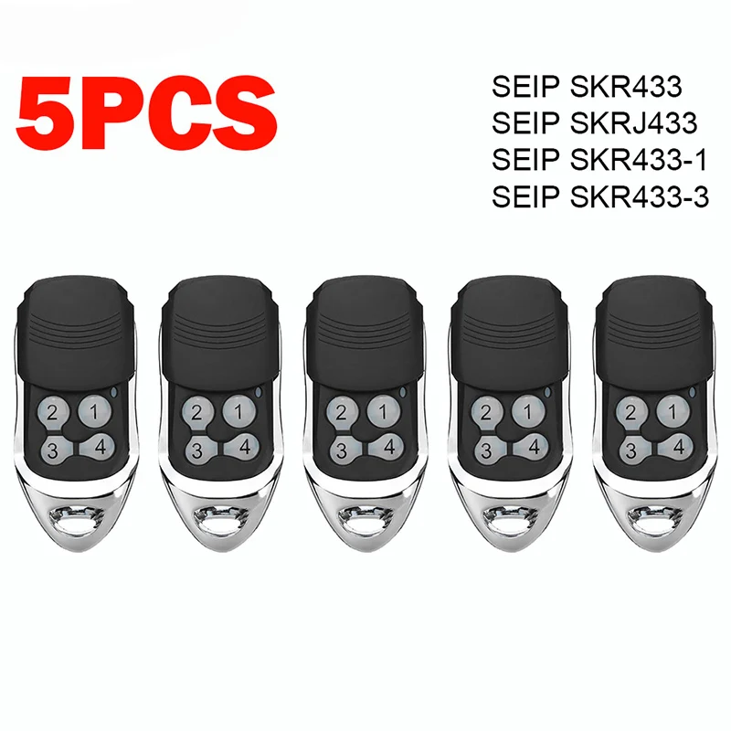 

5PCS SEIP SKR433-1 SKR433 SKRJ433 SKR433-3 Garage Door Opener Remote Control 433.92MHz Rolling Code Replace SEIP Transmitter