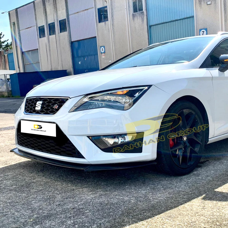 Seat Leon MK3 2012 - 2016 FR Max V2 Spoiler anteriore Splitter + diffusore posteriore Valance Piano Gloss Black Surface Plastic FR Kit