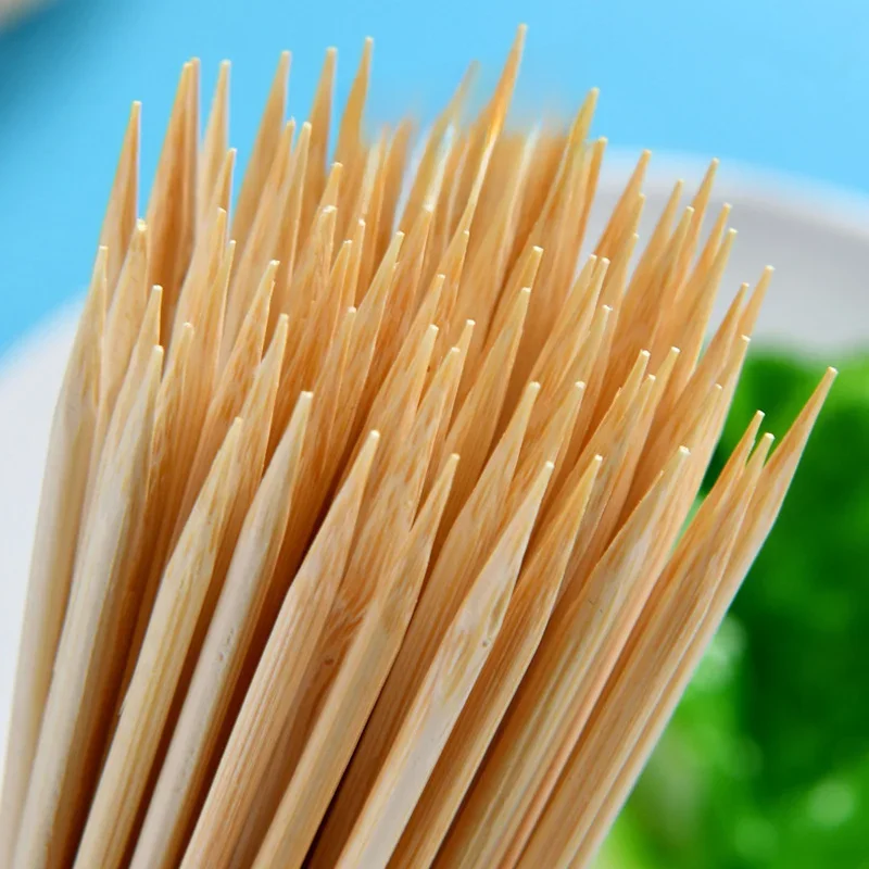 Bâtonnets de barbecue en bois de bambou, 40cm, 50 pièces
