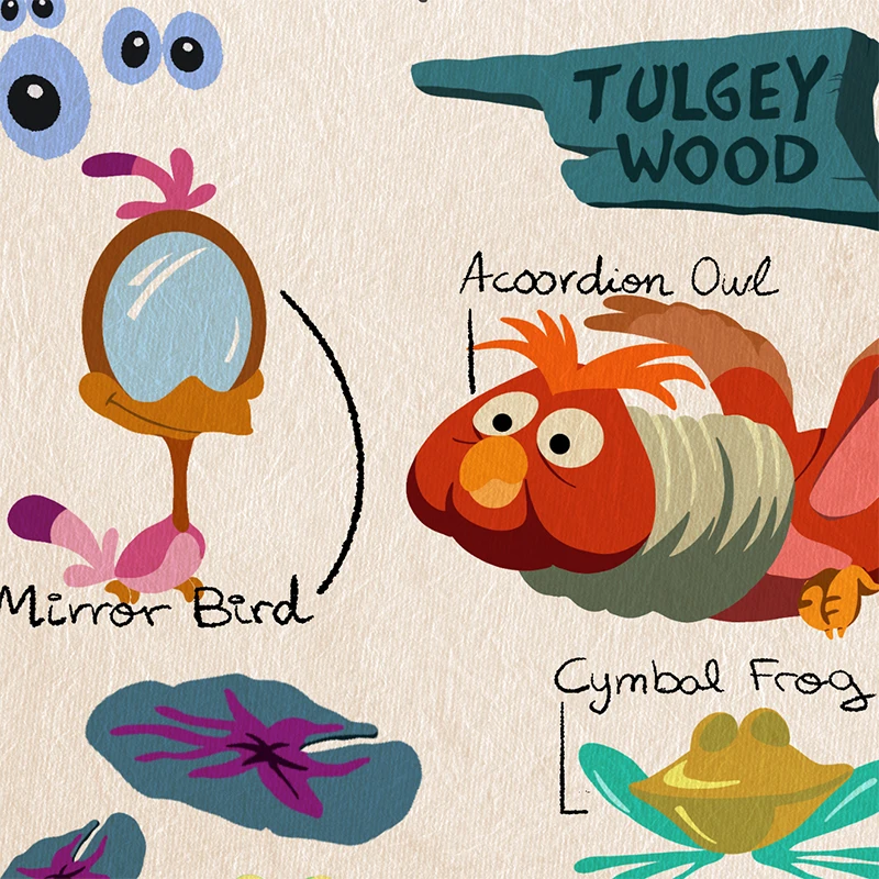 Creatures of Tulgey Wood Art Prints Alice in Wonderland Poster Animated Movie Inspired Art Canvas Painting Kids Room Wall Decor